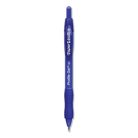 Paper Mate 0.7 mm Profile Retractable Gel Pen, Blue, 12PK PA472680